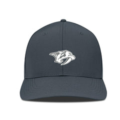 NHL Charcoal Nashville Predators Levelwear Rise Slate & Snow Structured Flex Hat