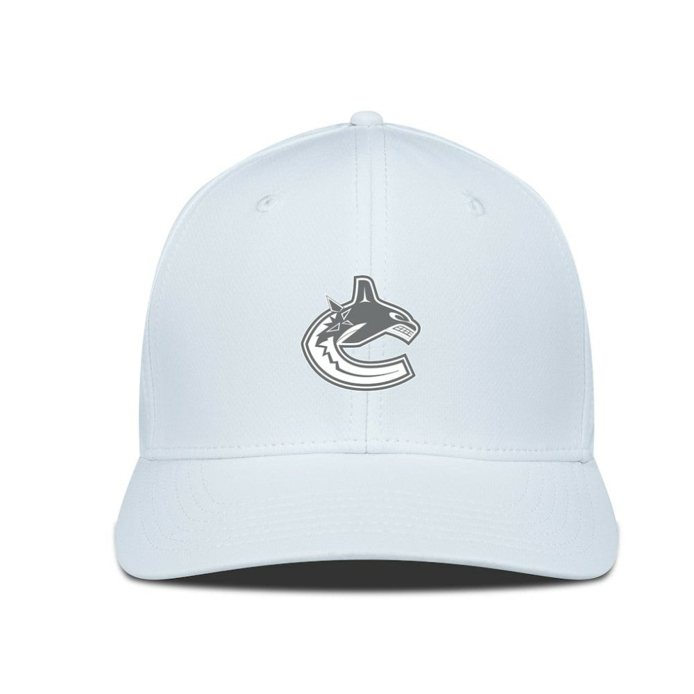 NHL White Vancouver Canucks Levelwear Rise Slate & Snow Structured Flex Hat