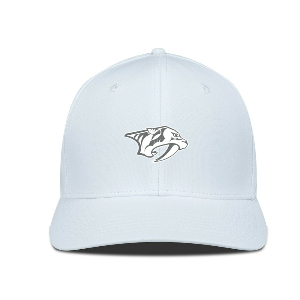NHL White Nashville Predators Levelwear Rise Slate & Snow Structured Flex Hat
