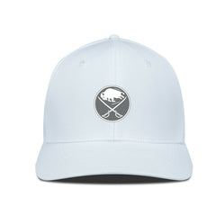 NHL White Buffalo Sabres Levelwear Rise Slate & Snow Structured Flex Hat