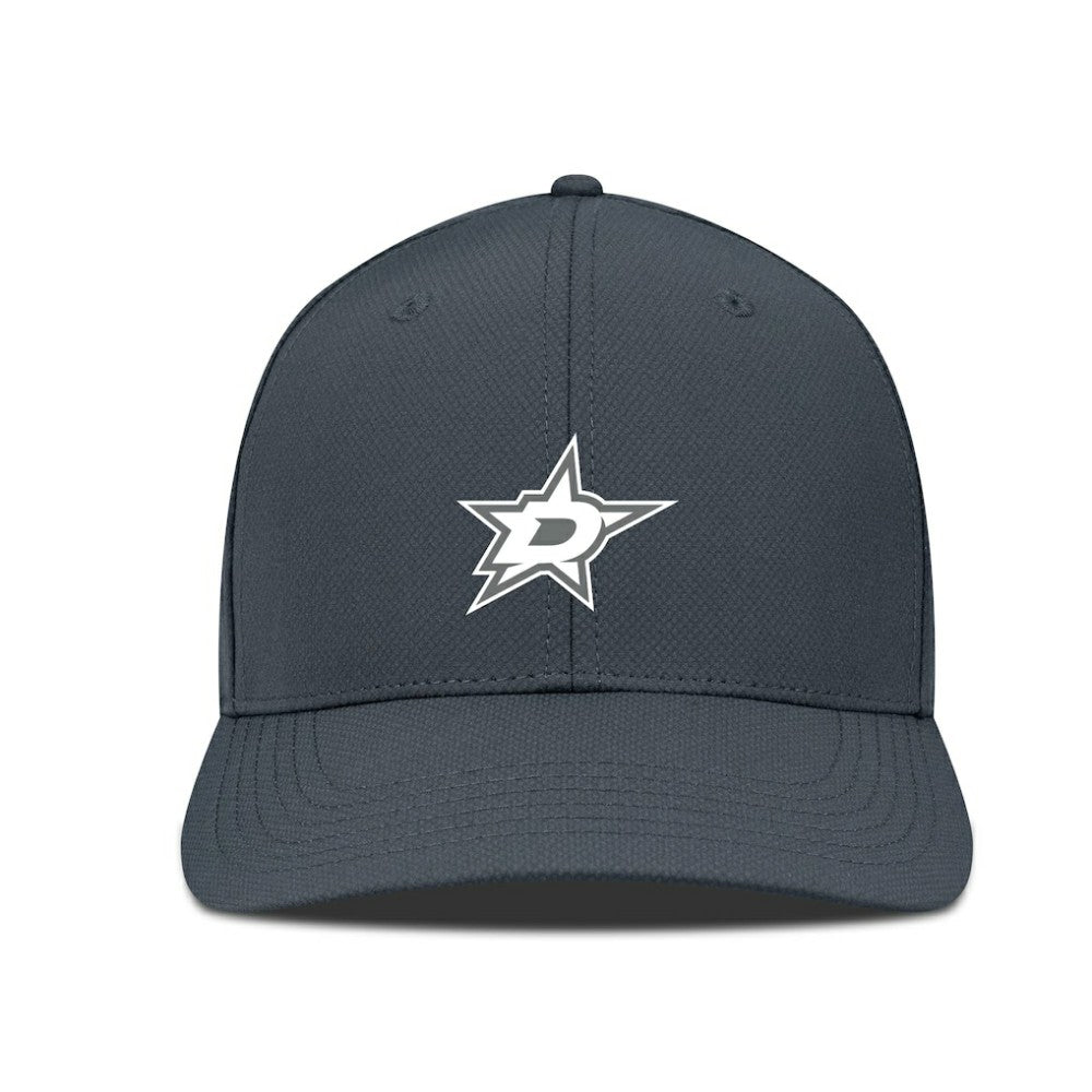 NHL Charcoal Dallas Stars Levelwear Rise Slate & Snow Structured Flex Hat