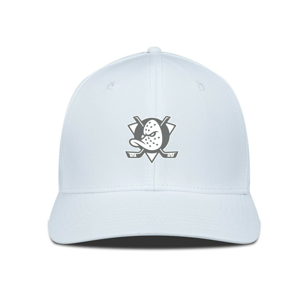 NHL White Anaheim Ducks Levelwear Rise Slate & Snow Structured Flex Hat