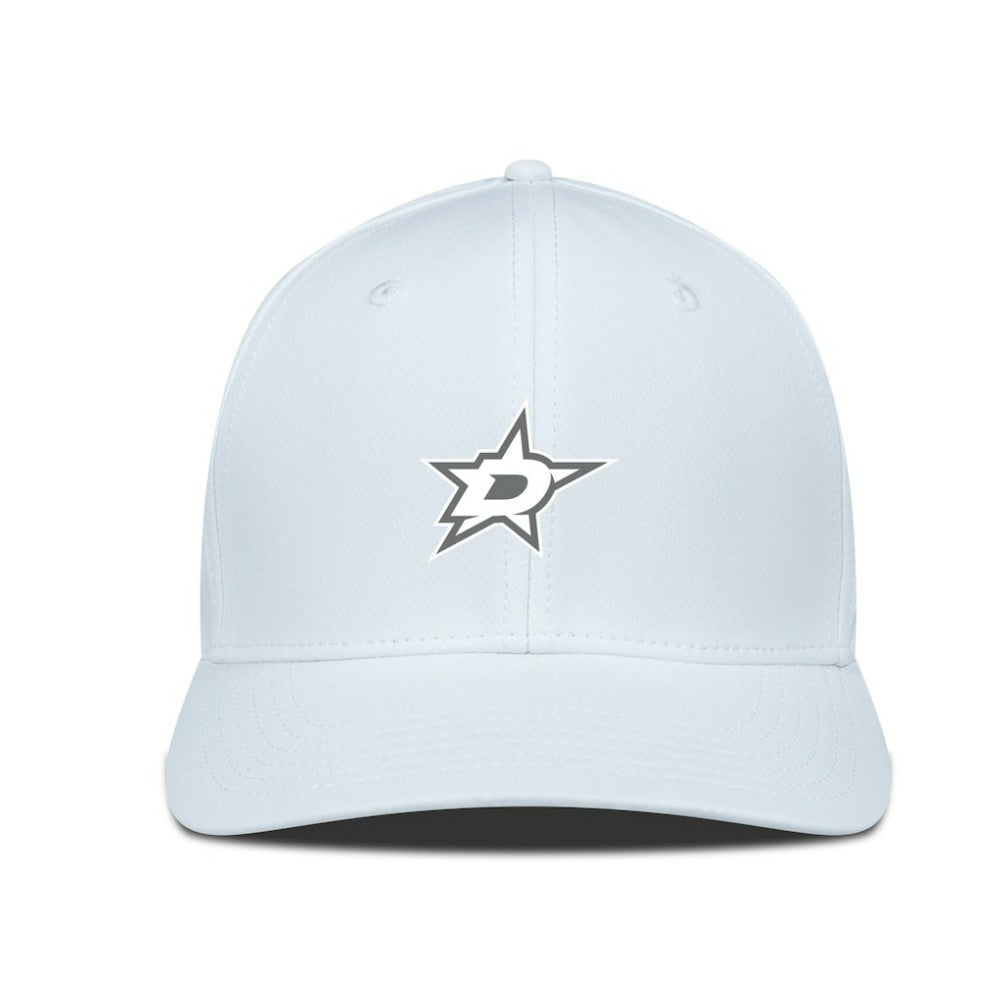 NHL White Dallas Stars Levelwear Rise Slate & Snow Structured Flex Hat