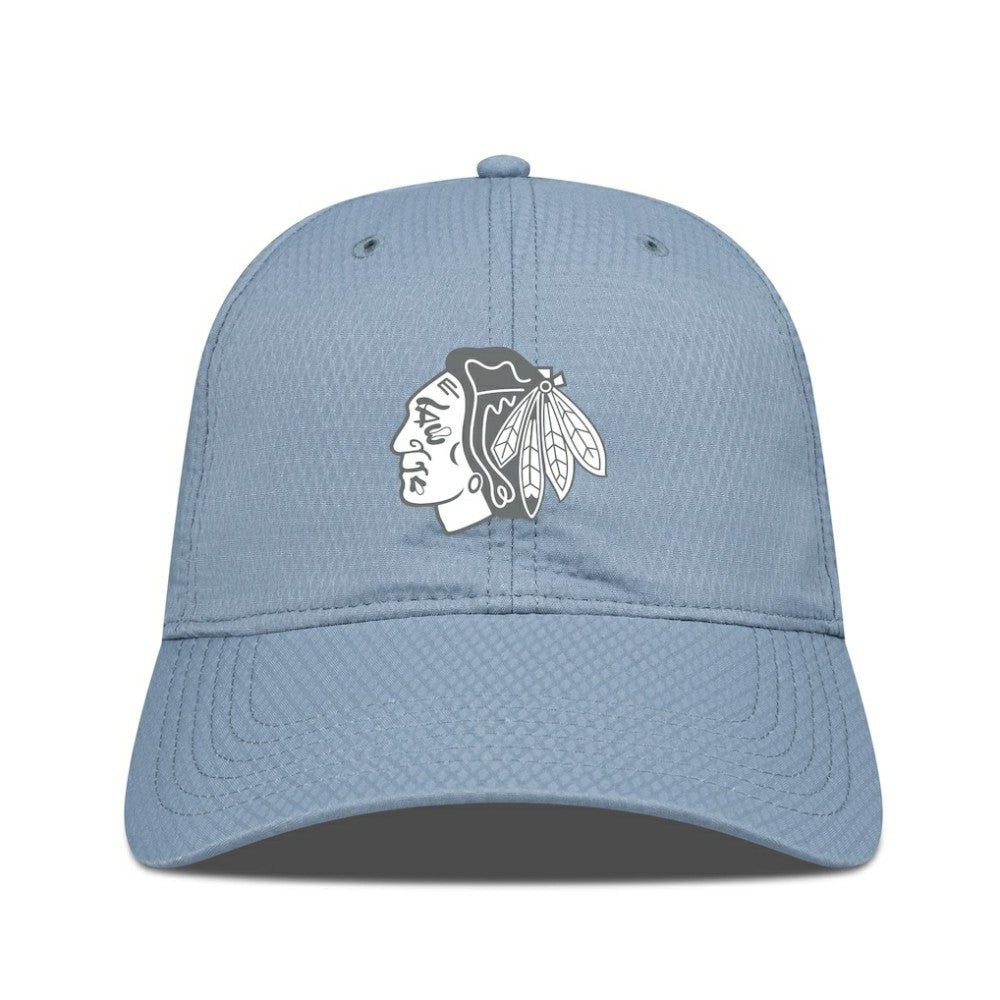 NHL Blue Chicago Blackhawks Levelwear Matrix Slate & Snow Unstructured Adjustable Hat