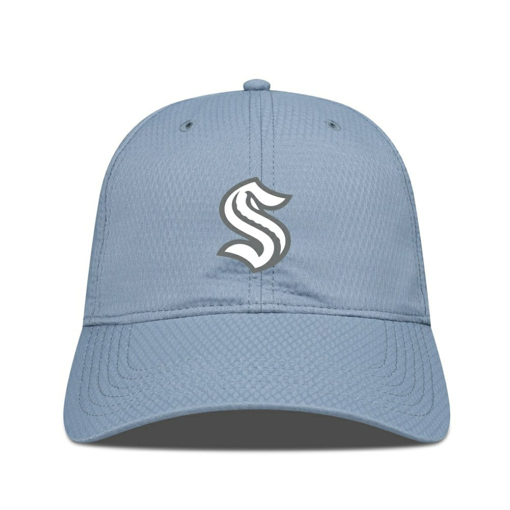 NHL Blue Seattle Kraken Levelwear Matrix Slate & Snow Unstructured Adjustable Hat