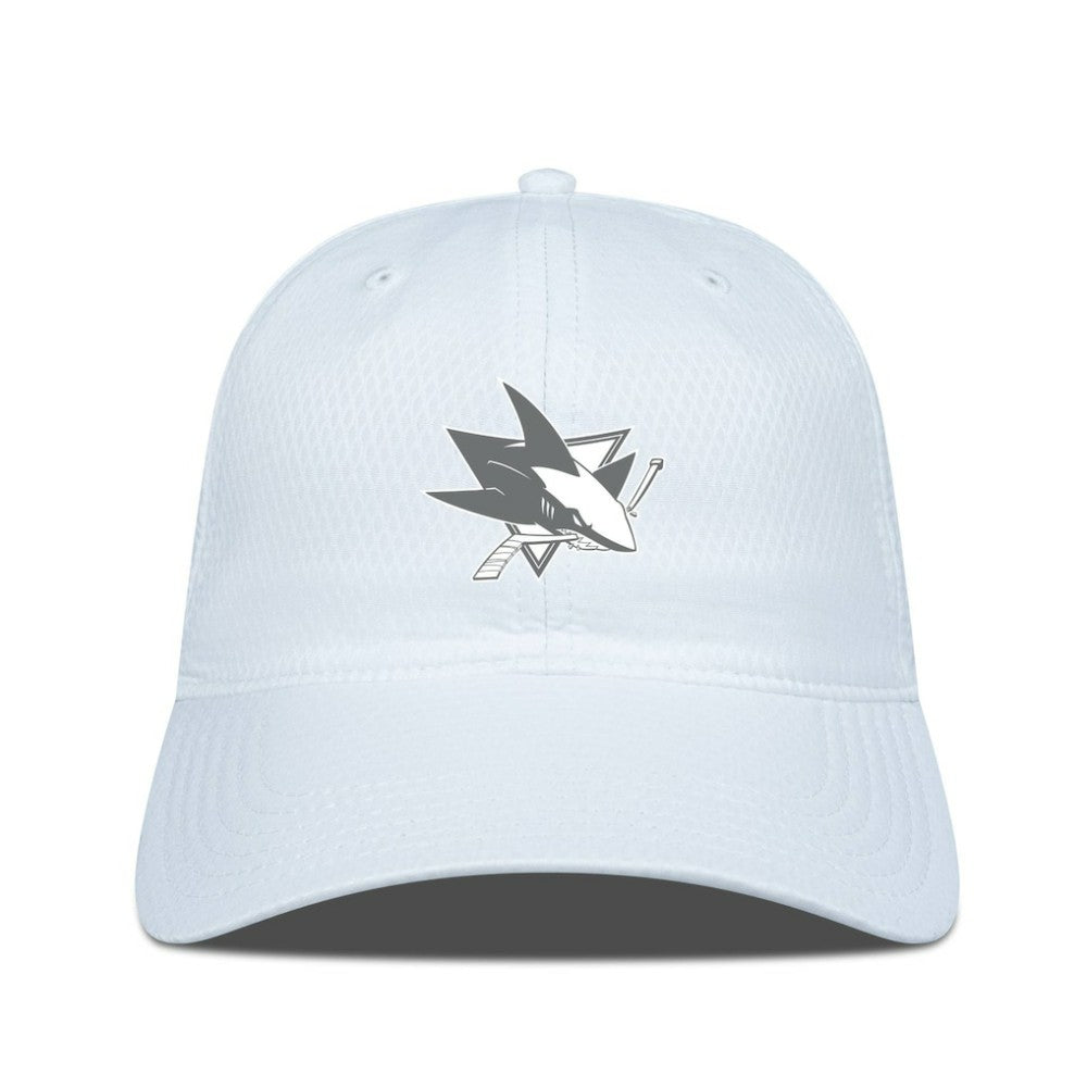NHL White San Jose Sharks Levelwear Matrix Slate & Snow Unstructured Adjustable Hat