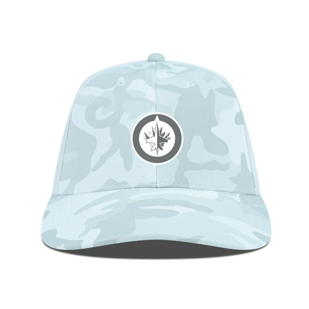 NHL Camo Winnipeg Jets Levelwear Clash Slate & Snow Meshback Flex Hat