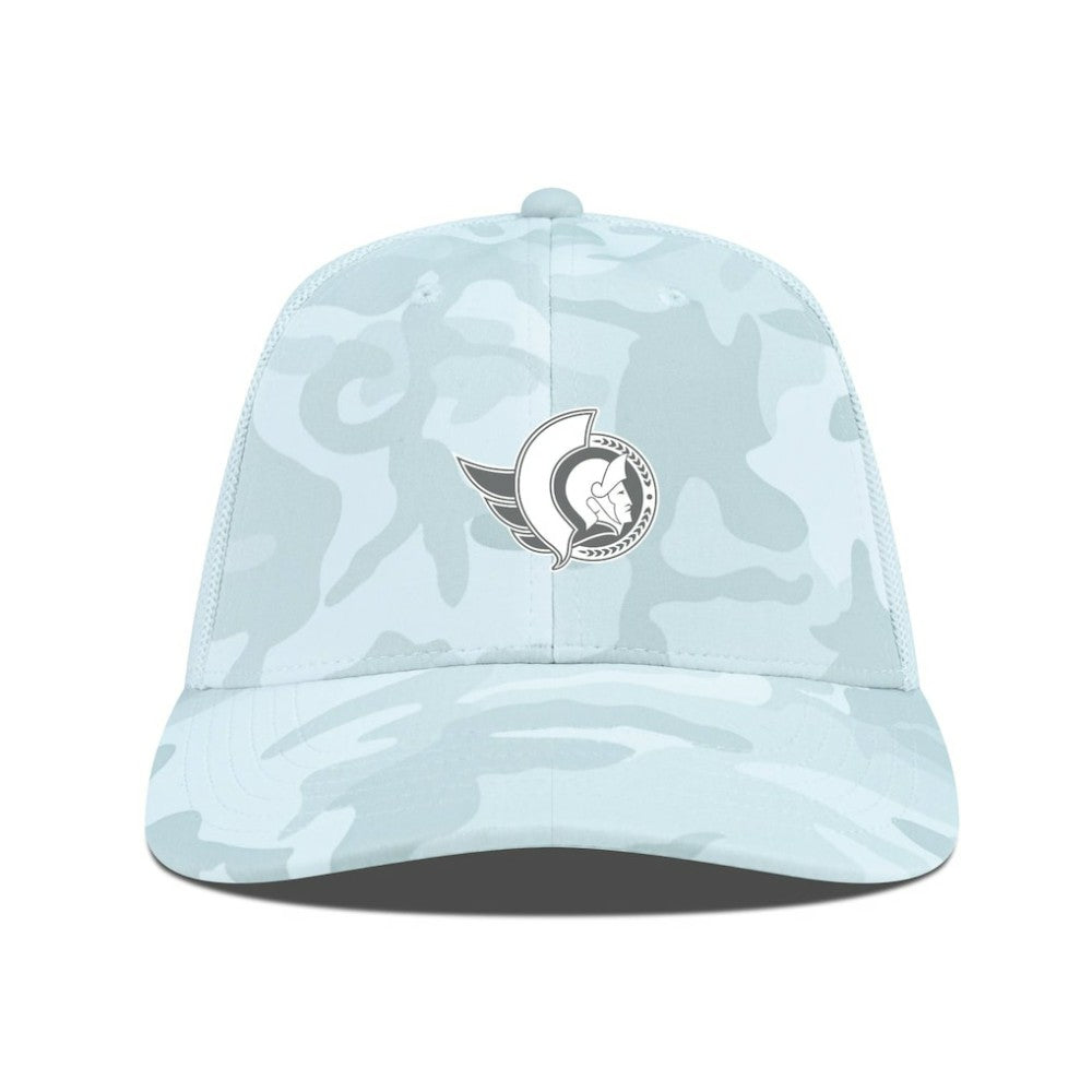 NHL Camo Ottawa Senators Levelwear Clash Slate & Snow Meshback Flex Hat