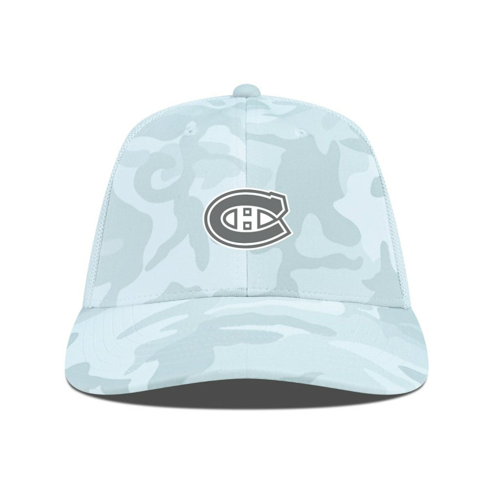 NHL Camo Montreal Canadiens Levelwear Clash Slate & Snow Meshback Flex Hat