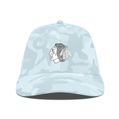 NHL Camo Chicago Blackhawks Levelwear Clash Slate & Snow Meshback Flex Hat