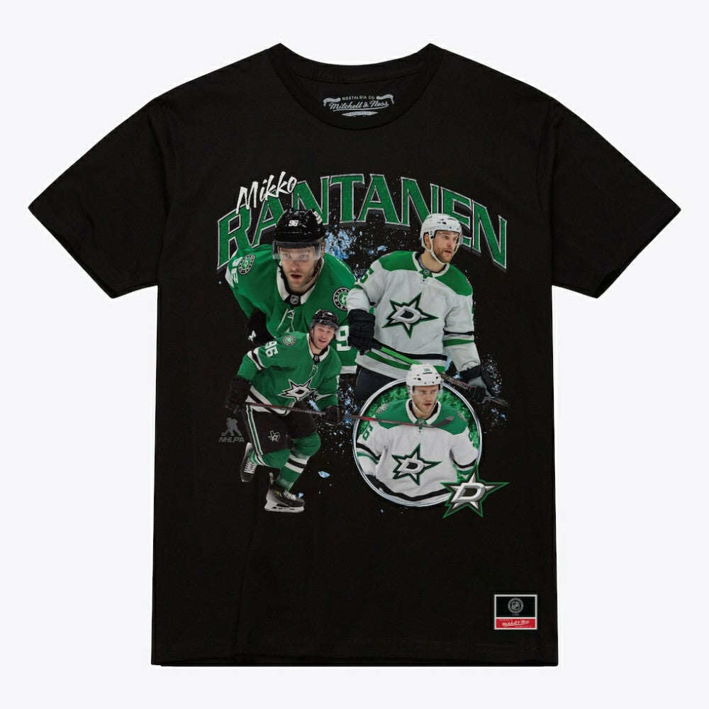 NHL Black Mikko Rantanen Dallas Stars Mitchell & Ness Player Collage T-Shirt