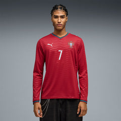 Cristiano Ronaldo Portugal National Team 2026 Home Replica Long Sleeve Jersey - Puma Red