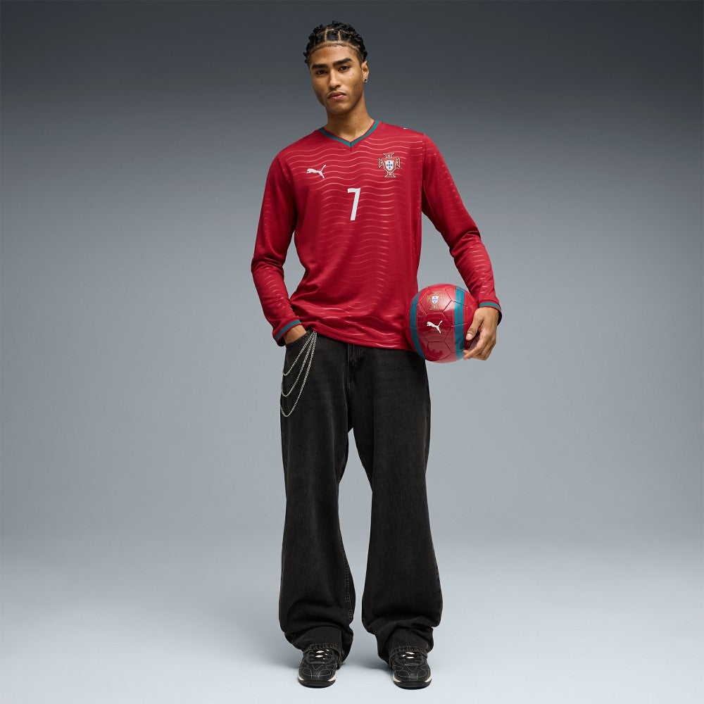 Cristiano Ronaldo Portugal National Team 2026 Home Replica Long Sleeve Jersey - Puma Red