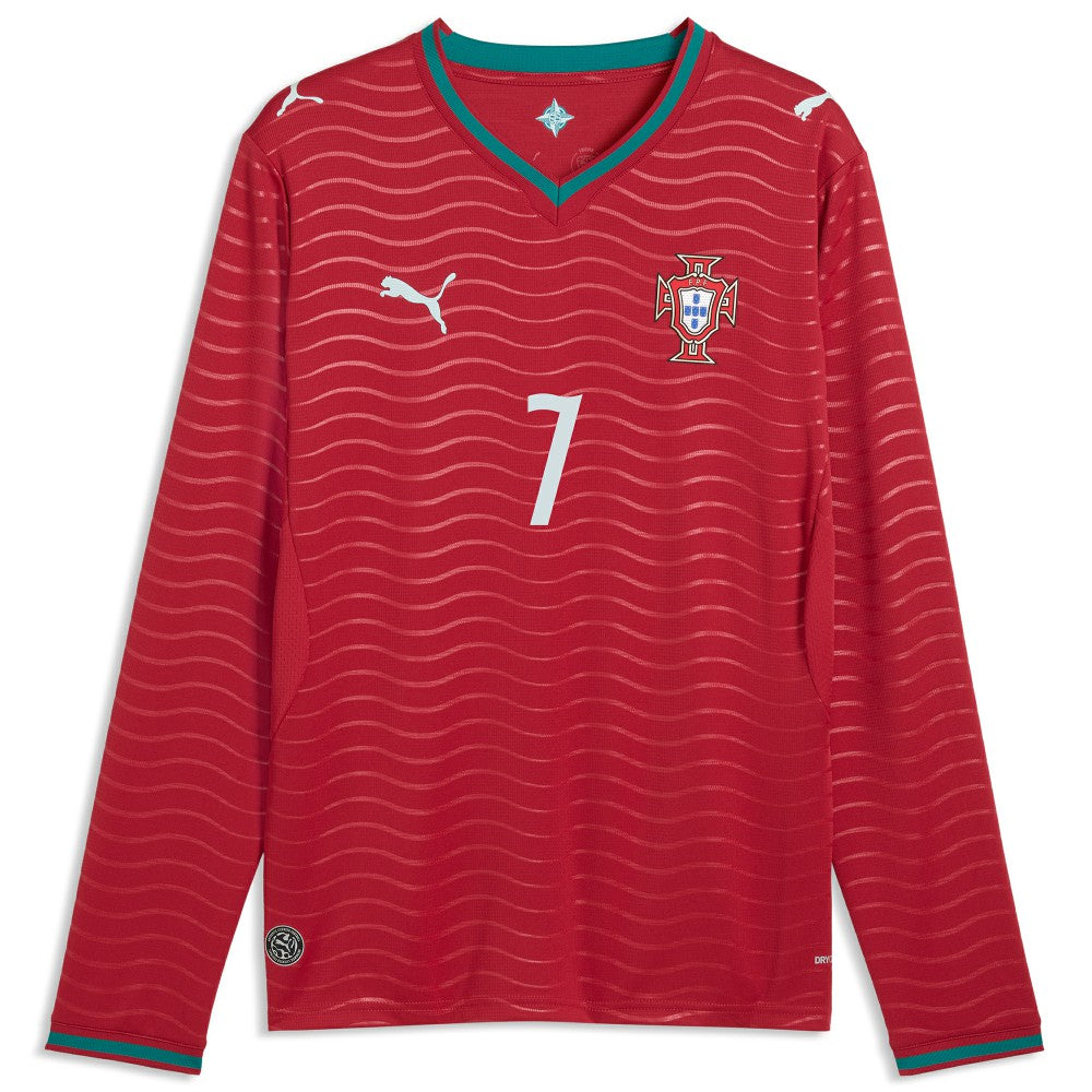 Cristiano Ronaldo Portugal National Team 2026 Home Replica Long Sleeve Jersey - Puma Red