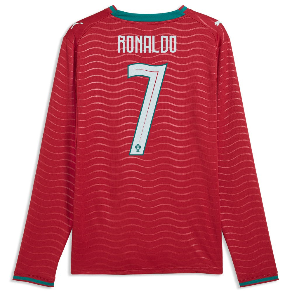 Cristiano Ronaldo Portugal National Team 2026 Home Replica Long Sleeve Jersey - Puma Red