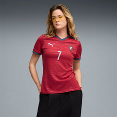 Cristiano Ronaldo Portugal National Team Women's 2026 Home Replica Jersey - Puma Red
