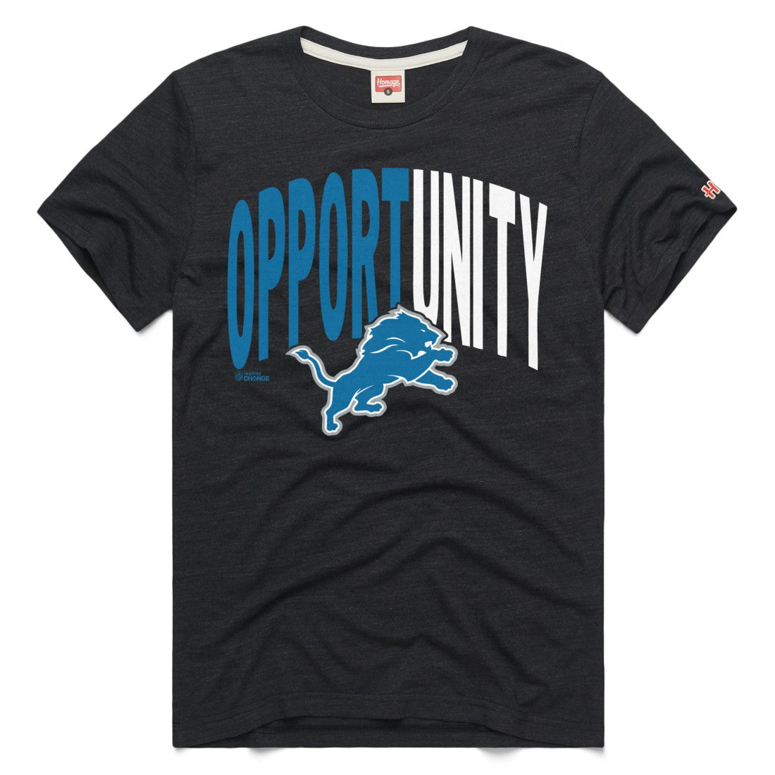 Homage Unisex 2025 Inspire Change Opportunity Tri-Blend T-Shirt - Detroit Lions