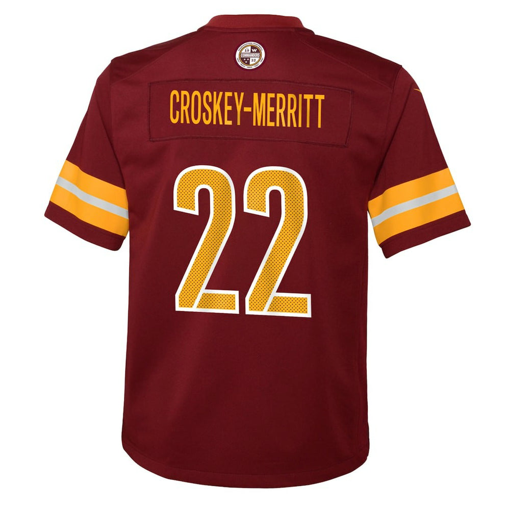 Jacory Croskey-Merritt  Youth Team Game Jersey - Washington Commanders