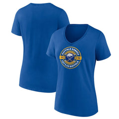 NHL Royal Buffalo Sabres Women's Native V-Neck T-Shirt