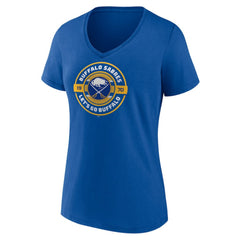 NHL Royal Buffalo Sabres Women's Native V-Neck T-Shirt