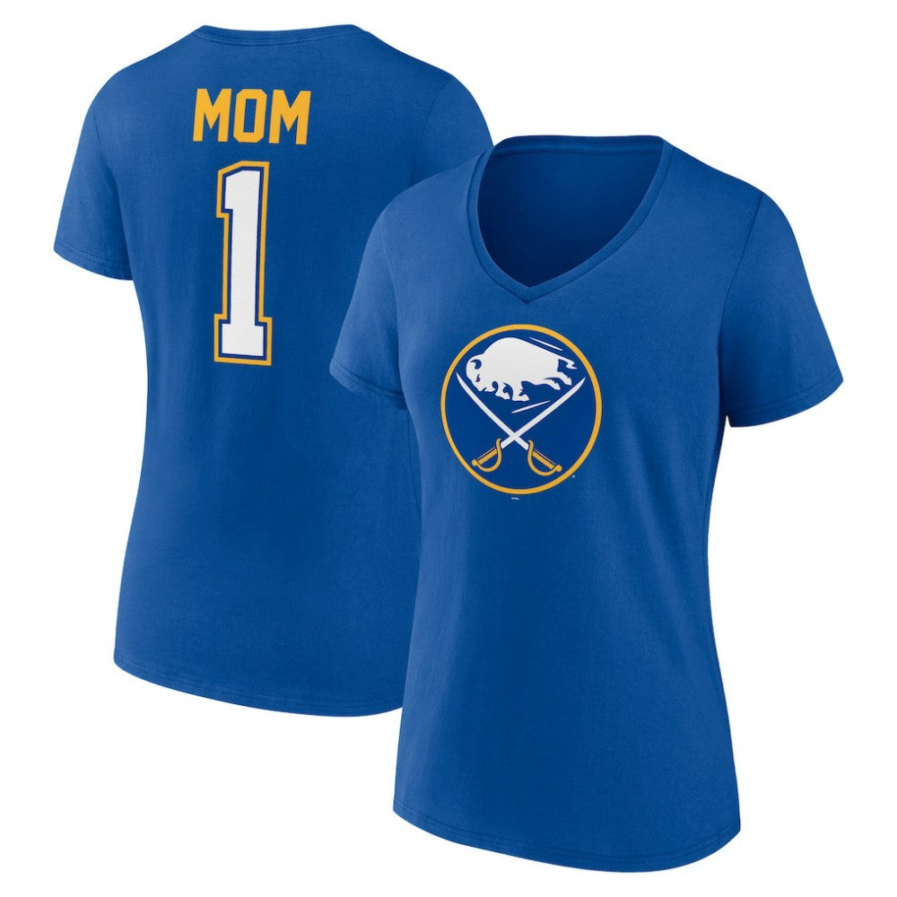 NHL Royal Buffalo Sabres Women's Mother's Day V-Neck T-Shirt