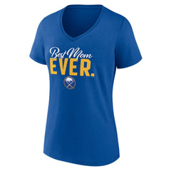 NHL Royal Buffalo Sabres Women's Best Mom Ever V-Neck T-Shirt