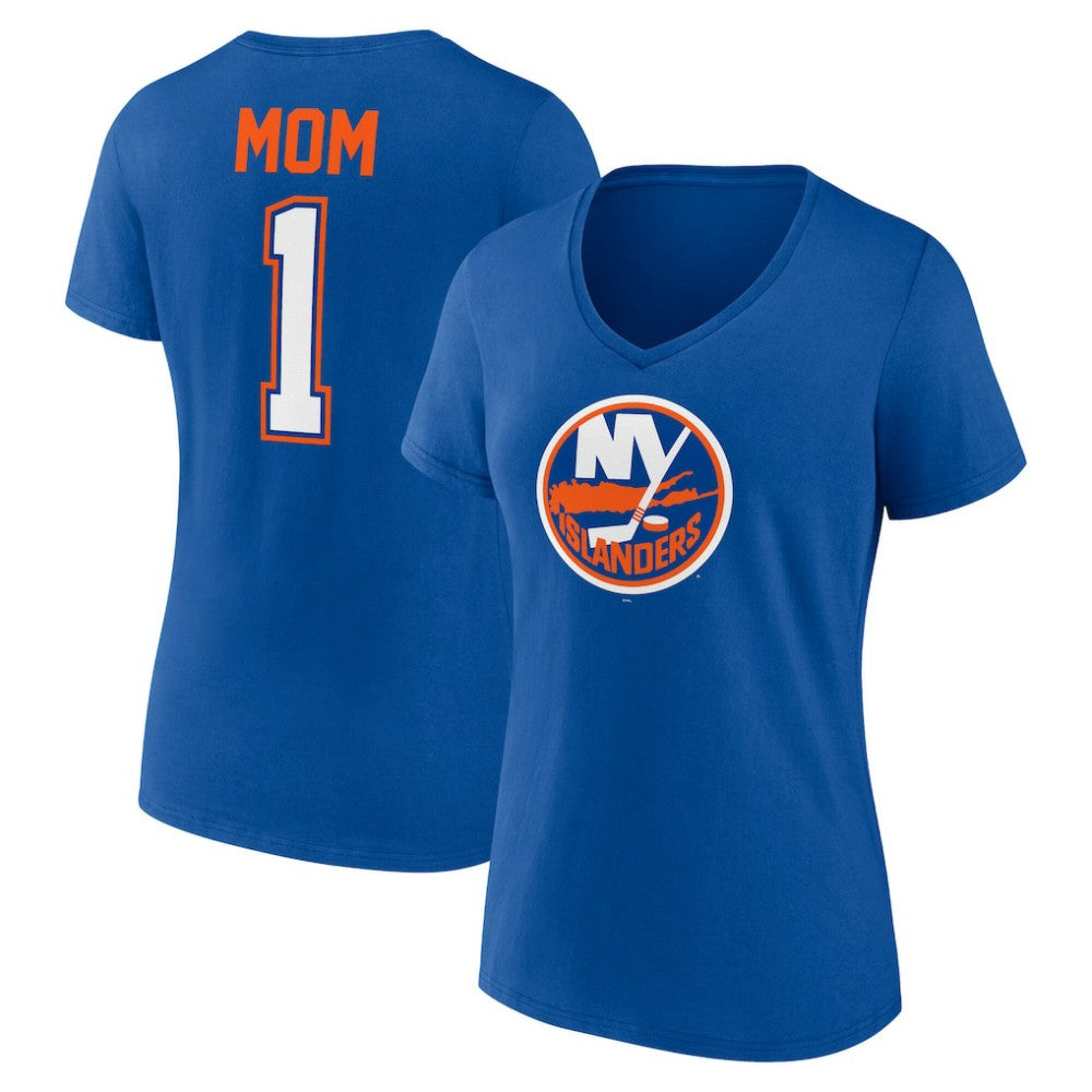 NHL Royal New York Islanders Women's Mother's Day V-Neck T-Shirt