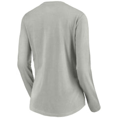 NHL Gray St. Louis Blues Women's Primary Logo Long Sleeve V-Neck T-Shirt