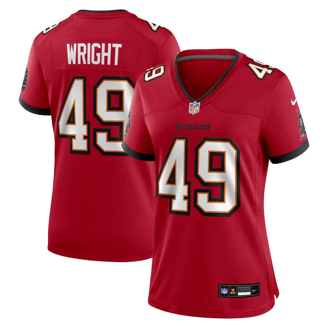 Owen Wright  Women's Team Game Jersey - Tampa Bay Buccaneers