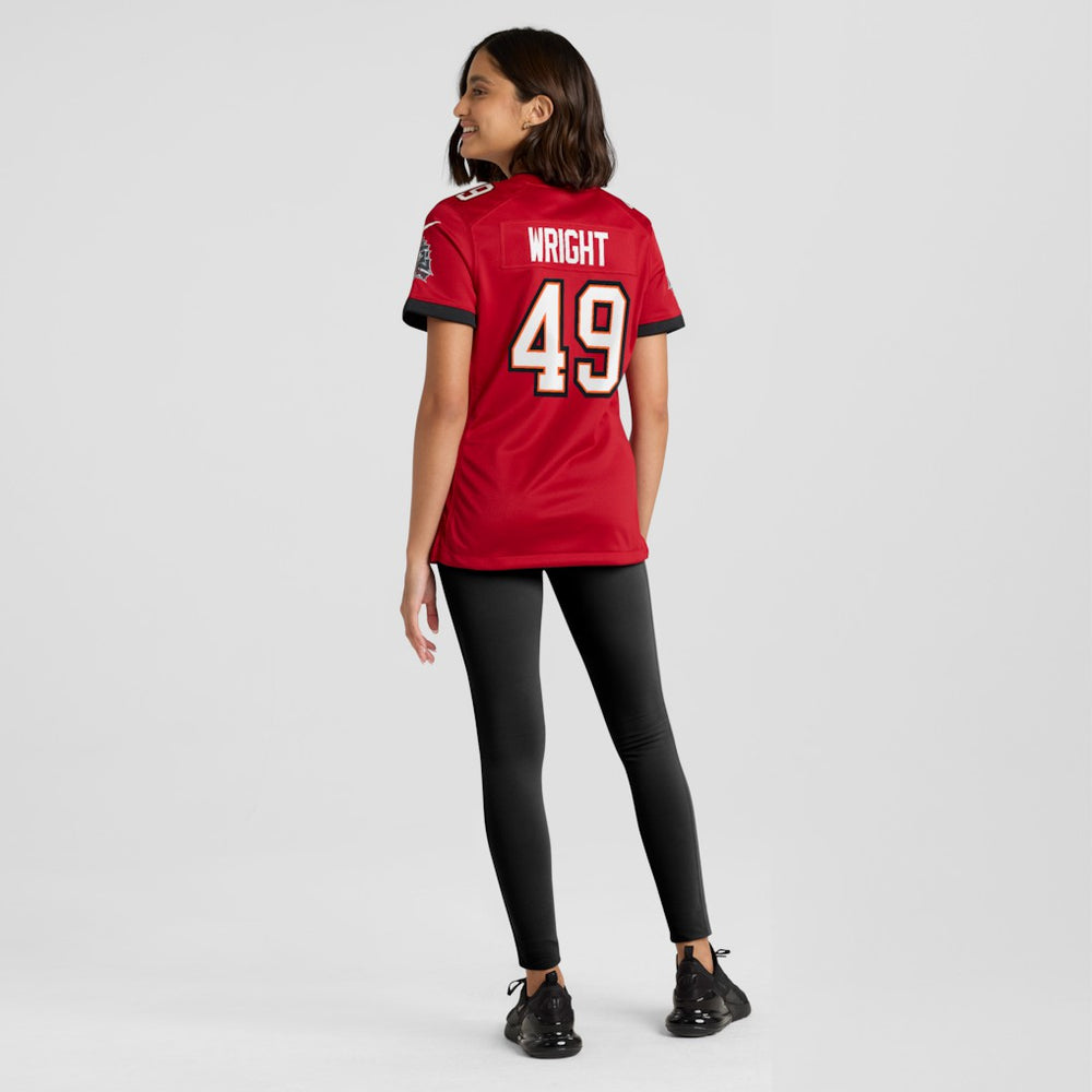 Owen Wright  Women's Team Game Jersey - Tampa Bay Buccaneers