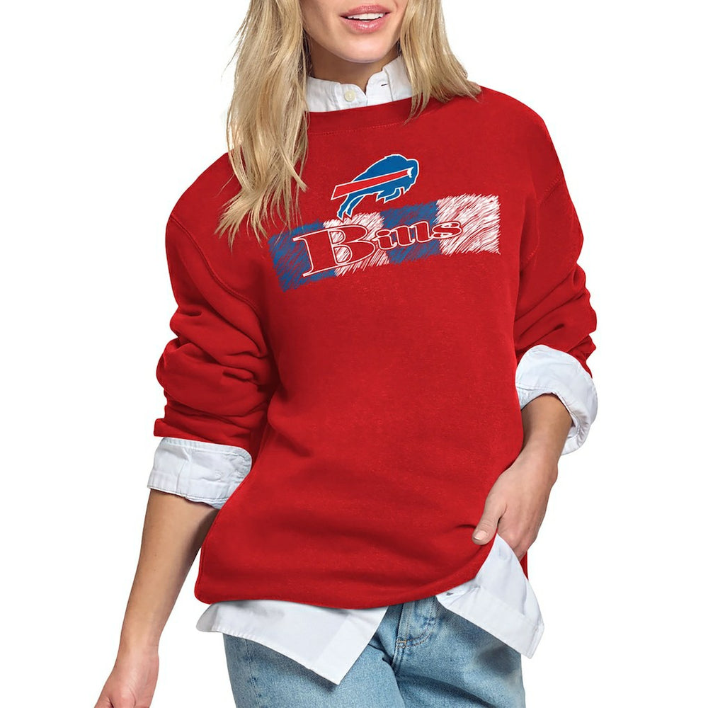Starter Women's Color Shading Team Logo Fleece Sweatshirt - Buffalo Bills