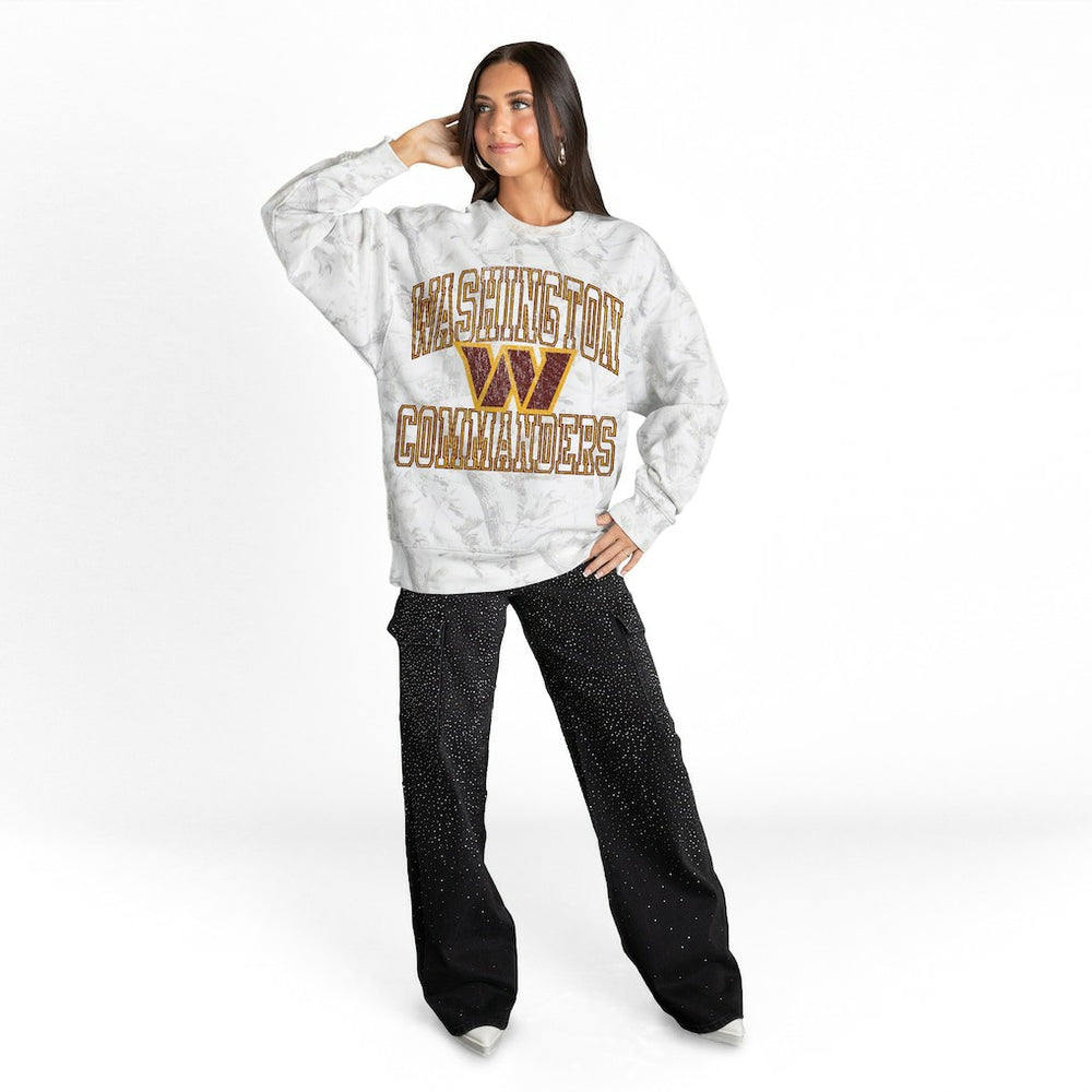 Gameday Couture Women's Whiteout Oversized Premium Fleece Sweatshirt - Washington Commanders