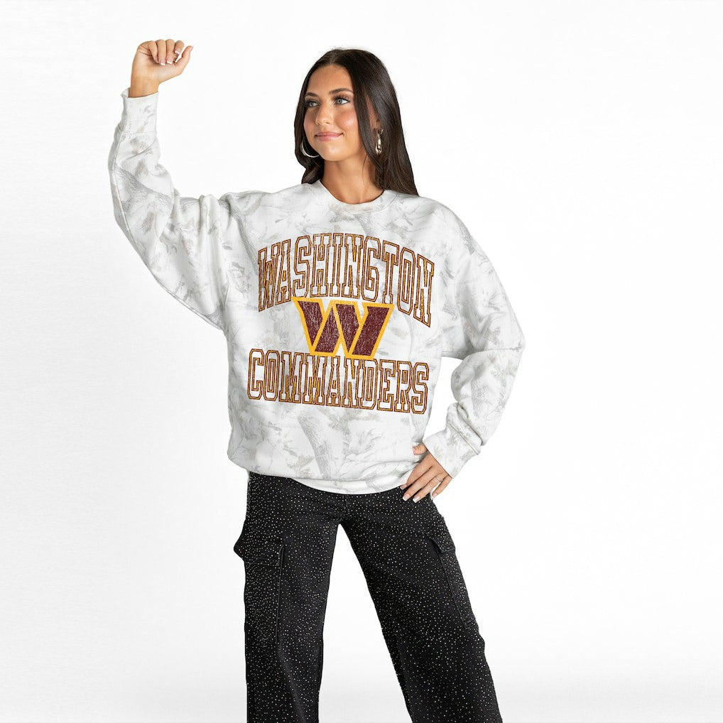 Gameday Couture Women's Whiteout Oversized Premium Fleece Sweatshirt - Washington Commanders