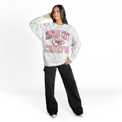 Gameday Couture Women's Whiteout Oversized Premium Fleece Sweatshirt - Kansas City Chiefs