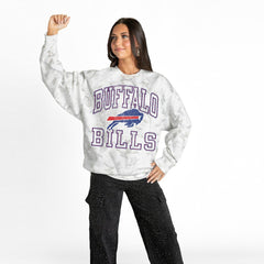 Gameday Couture Women's Whiteout Oversized Premium Fleece Sweatshirt - Buffalo Bills