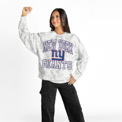 Gameday Couture Women's Whiteout Oversized Premium Fleece Sweatshirt - New York Giants