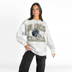 Gameday Couture Women's Whiteout Oversized Premium Fleece Sweatshirt - Los Angeles Chargers