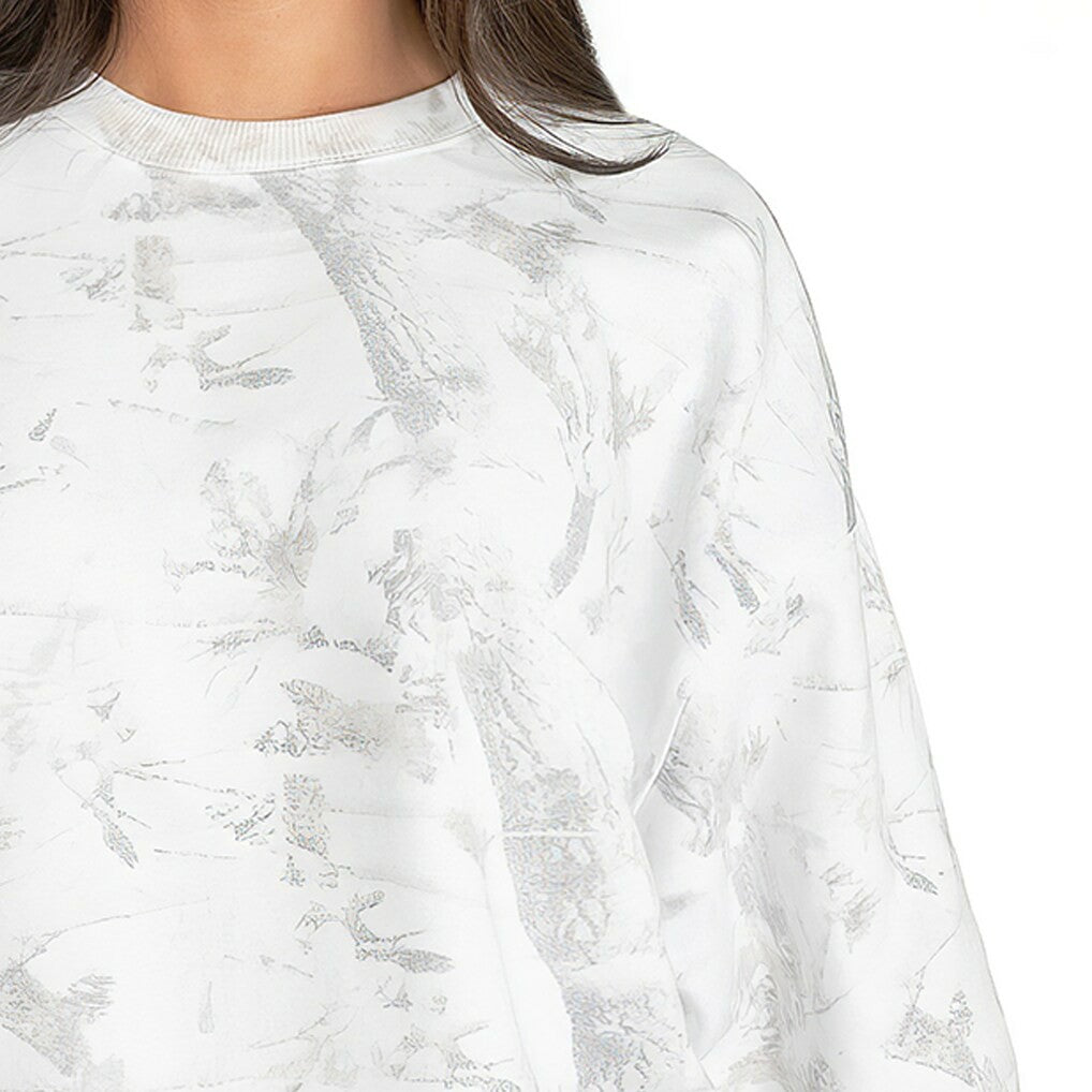 Gameday Couture Women's Whiteout Oversized Premium Fleece Sweatshirt - Los Angeles Chargers