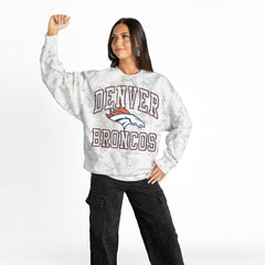 Gameday Couture Women's Whiteout Oversized Premium Fleece Sweatshirt - Denver Broncos