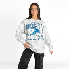 Gameday Couture Women's Whiteout Oversized Premium Fleece Sweatshirt - Detroit Lions