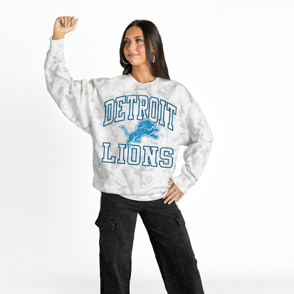 Gameday Couture Women's Whiteout Oversized Premium Fleece Sweatshirt - Detroit Lions