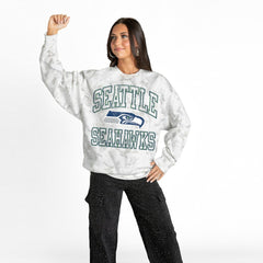 Gameday Couture Women's Whiteout Oversized Premium Fleece Sweatshirt - Seattle Seahawks