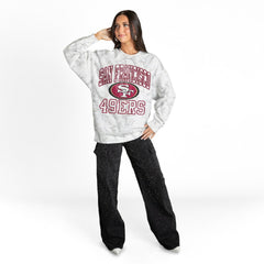 Gameday Couture Women's Whiteout Oversized Premium Fleece Sweatshirt - San Francisco 49ers