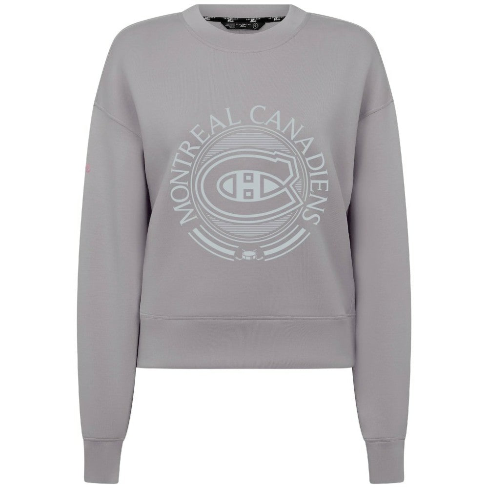 NHL Gray Montreal Canadiens Levelwear Women's Slate & Snow Sponge Tri-Blend Sweatshirt
