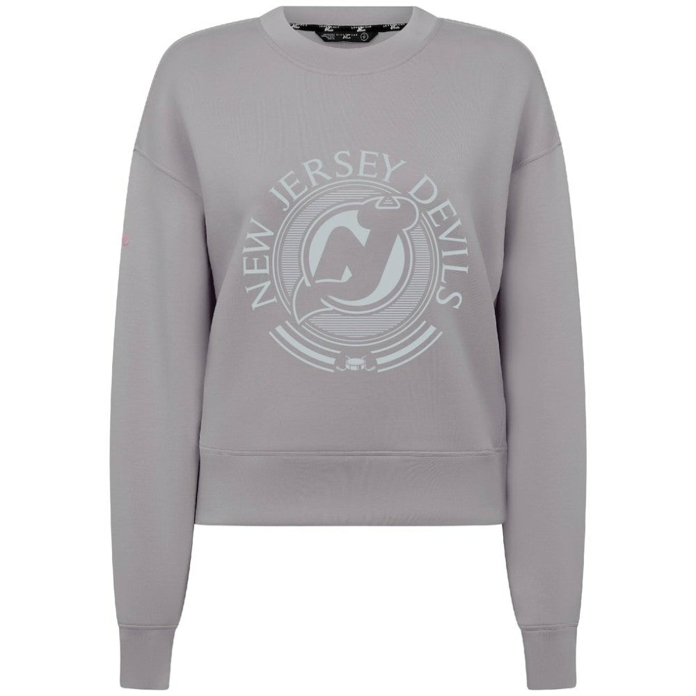 NHL Gray New Jersey Devils Levelwear Women's Slate & Snow Sponge Tri-Blend Sweatshirt