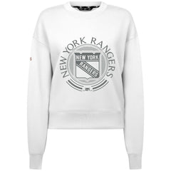 NHL White New York Rangers Levelwear Women's Slate & Snow Sponge Tri-Blend Sweatshirt