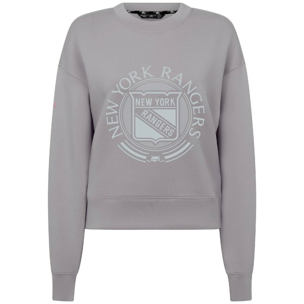 NHL Gray New York Rangers Levelwear Women's Slate & Snow Sponge Tri-Blend Sweatshirt