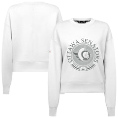 NHL White Ottawa Senators Levelwear Women's Slate & Snow Sponge Tri-Blend Sweatshirt