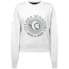 NHL White Ottawa Senators Levelwear Women's Slate & Snow Sponge Tri-Blend Sweatshirt