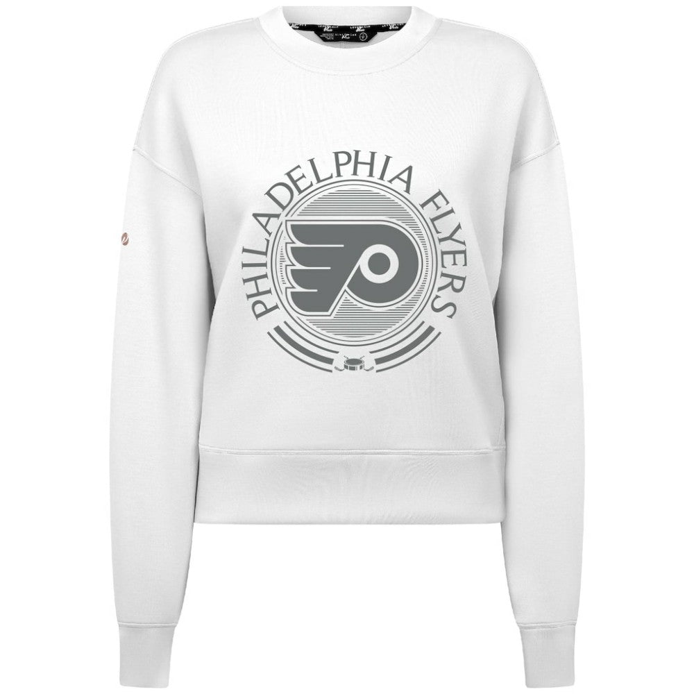 NHL White Philadelphia Flyers Levelwear Women's Slate & Snow Sponge Tri-Blend Sweatshirt